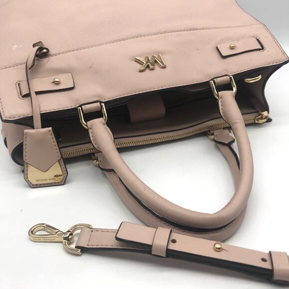 Michael Kors Reagan Soft Pink Leather Satchel - Picture 10 of 11